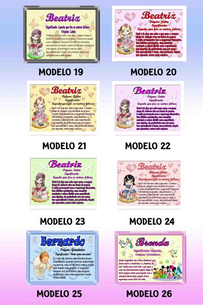 Mostruário de significado de nomes