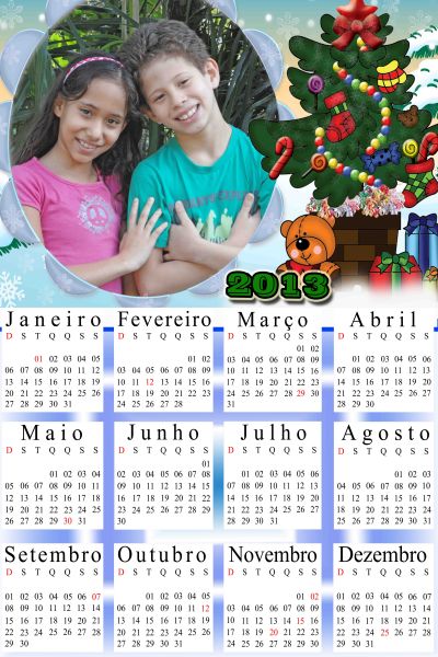Calend. personalizado com imã 20x30
