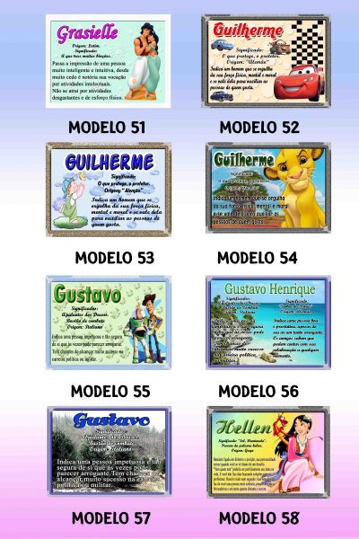 Mostruário de significado de nomes