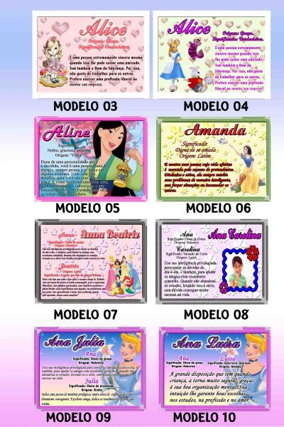 Mostruário de significado de nomes
