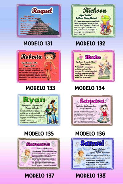 Mostruário de significado de nomes