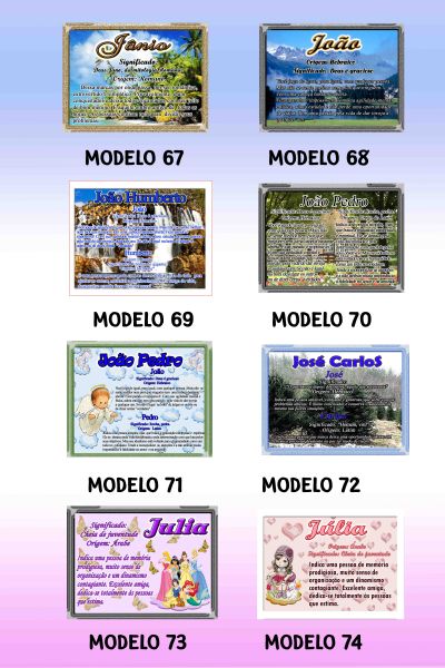Mostruário de significado de nomes