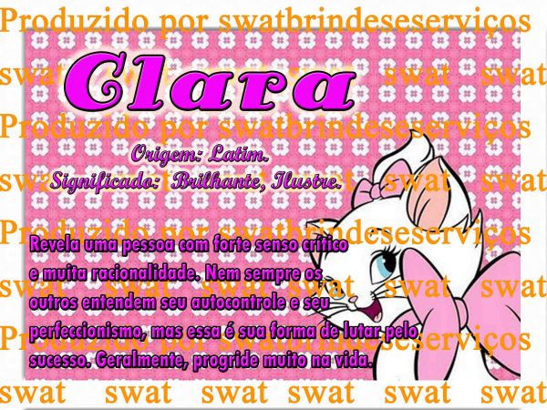 Significado de nomes personalizado, medida 15 x 21